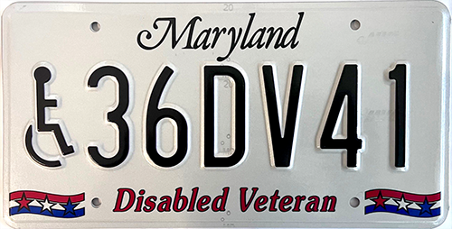 100% Disabled Veteran Plate