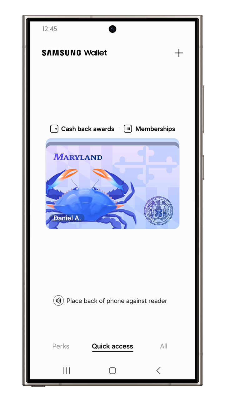 Maryland Mobile ID with Samsung Wallet