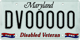 Disabled Veterans License Plate No Symbol
